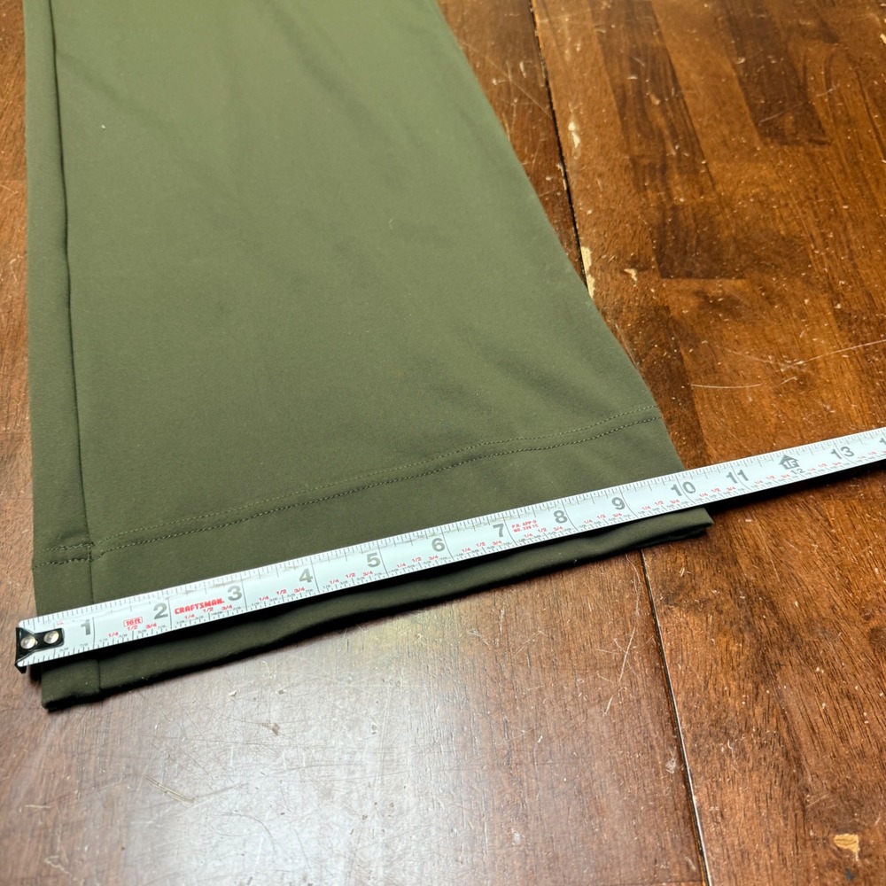 Halara Daystretch Wide Leg Pants Women M Tall Green High Waisted Button Detail - Picture 6 of 10